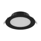 Noxion LED Downlight Hera Plat Inbouw Zwart 21W 2400lm 100D - 827-830-840 CCT | 213mm - Zaagmaat 195mm